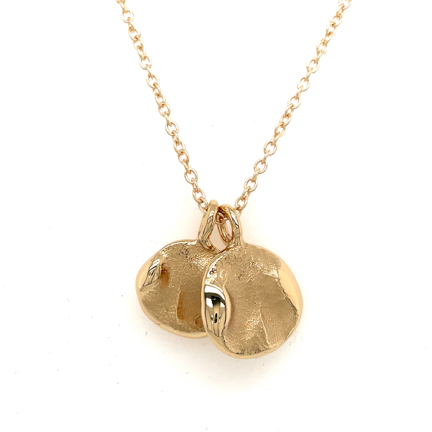 Gold pet impression necklace
